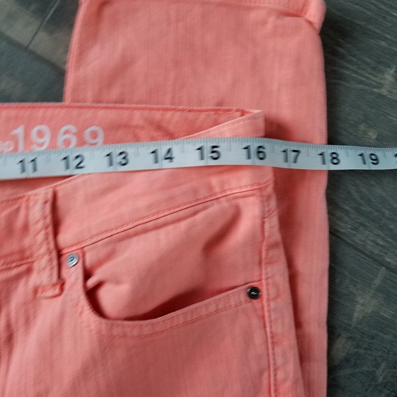 ☀️3/$25 Gap Neon Orange Always Skinny Ankle Jeans - Picture 6 of 8